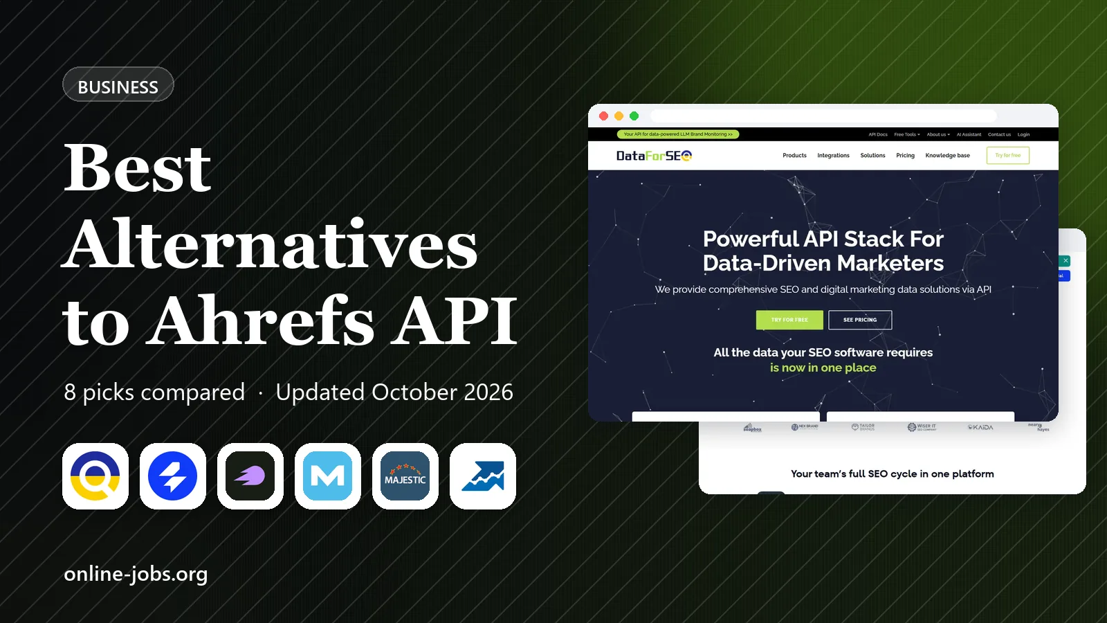 Best Alternatives to Ahrefs API in 2026: 8 Tools Compared