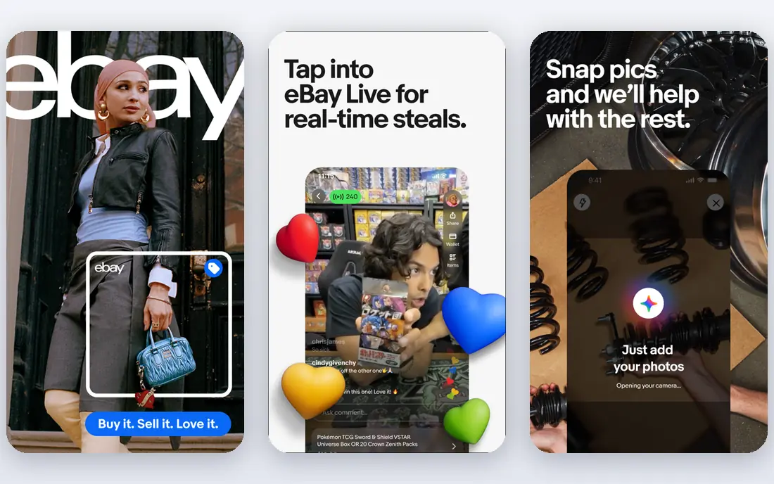 eBay app screenshots