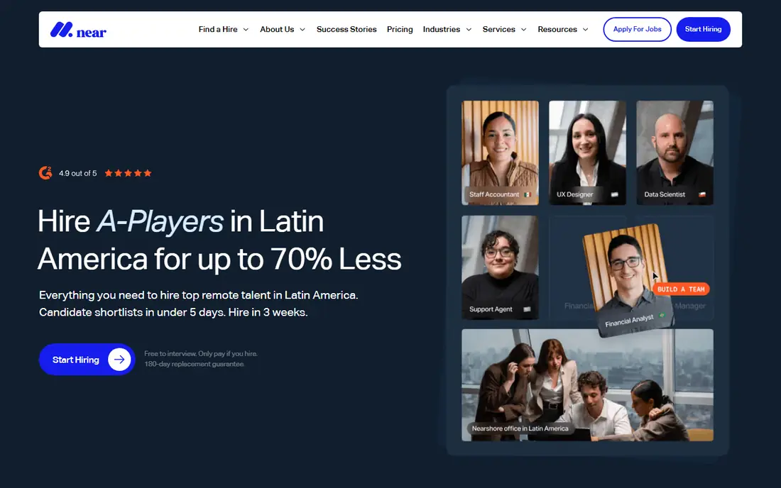 Hire With Near website