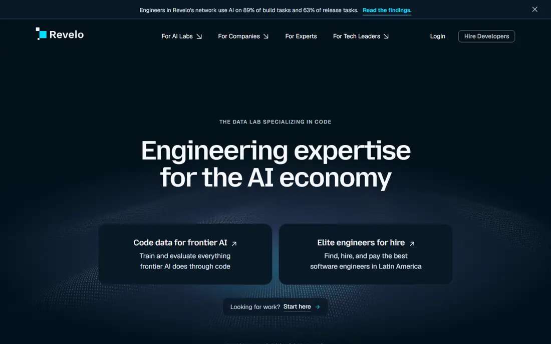 Revelo website