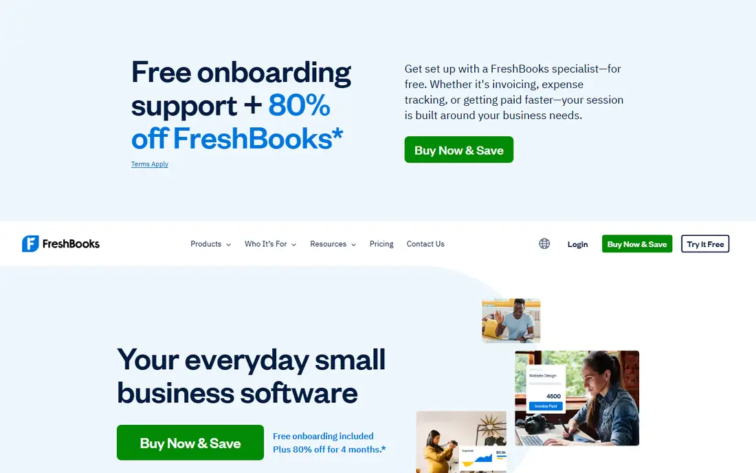 FreshBooks website