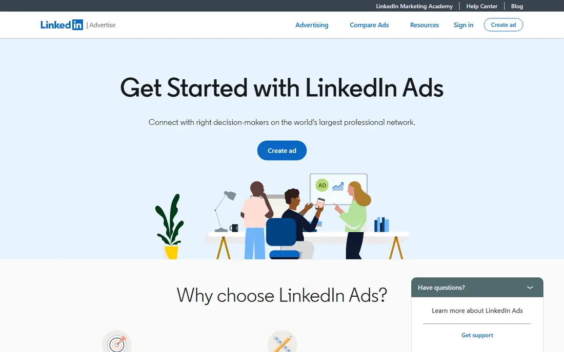 LinkedIn Ads website