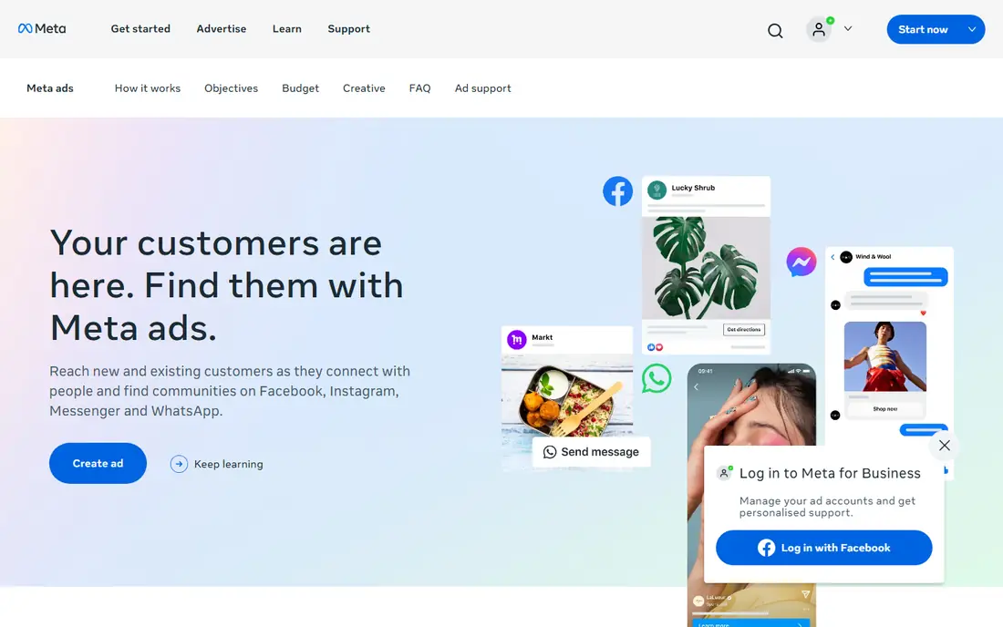 Meta Ads website