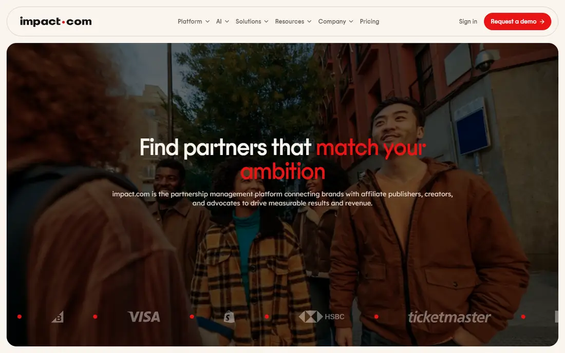 Impact.com website