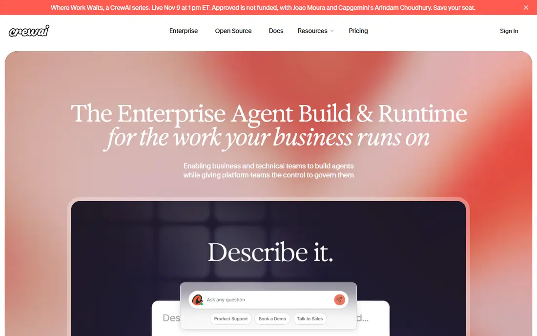 CrewAI website