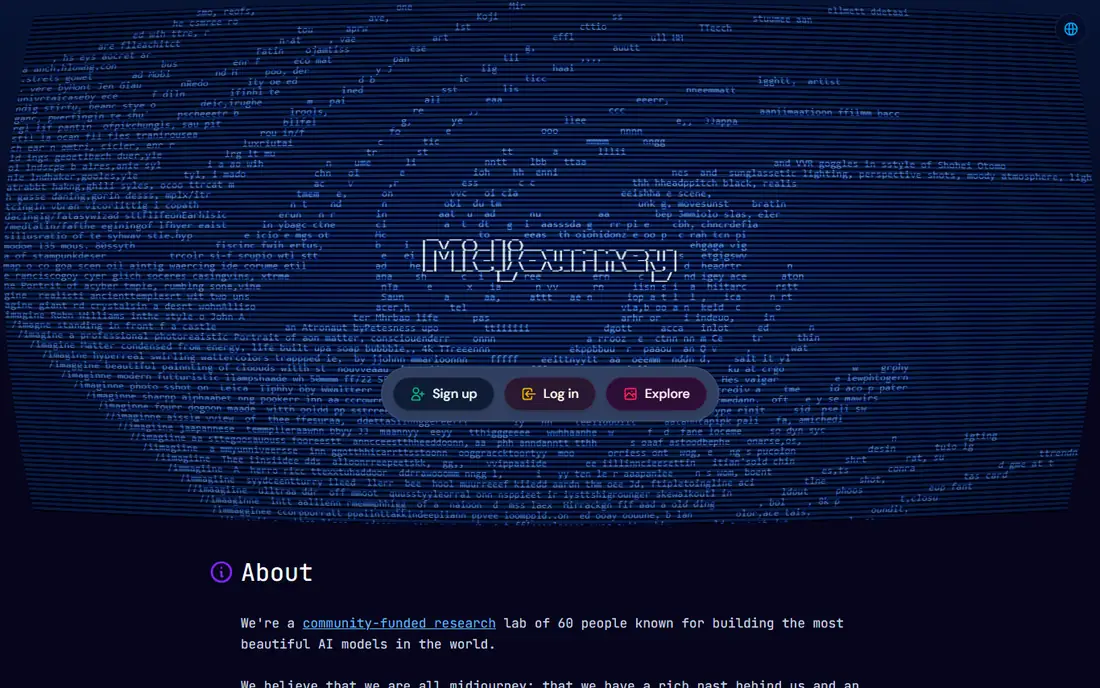 Midjourney website