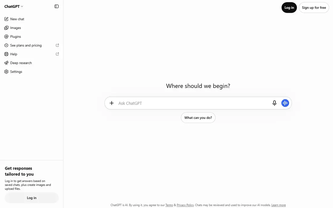 ChatGPT website
