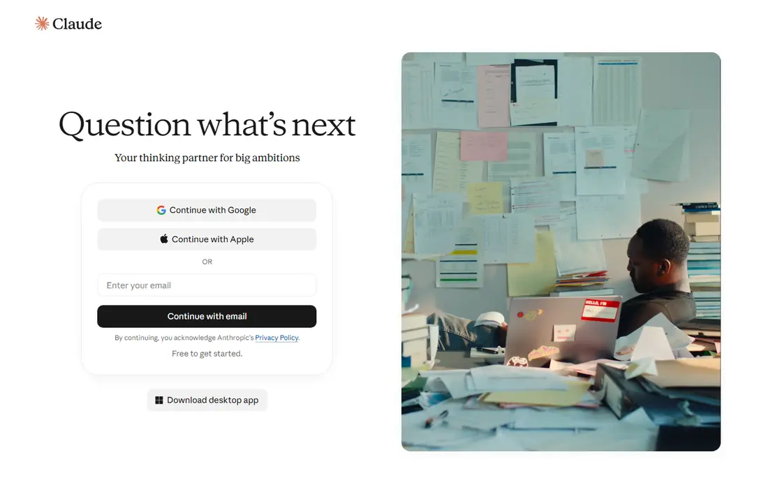 Claude website