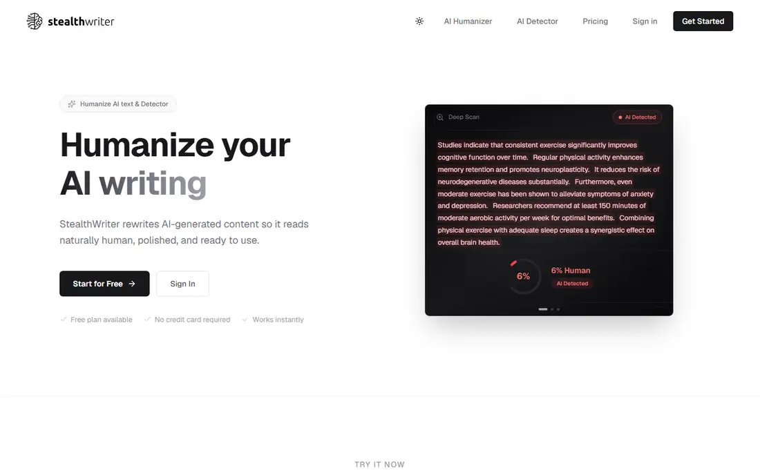 StealthWriter website