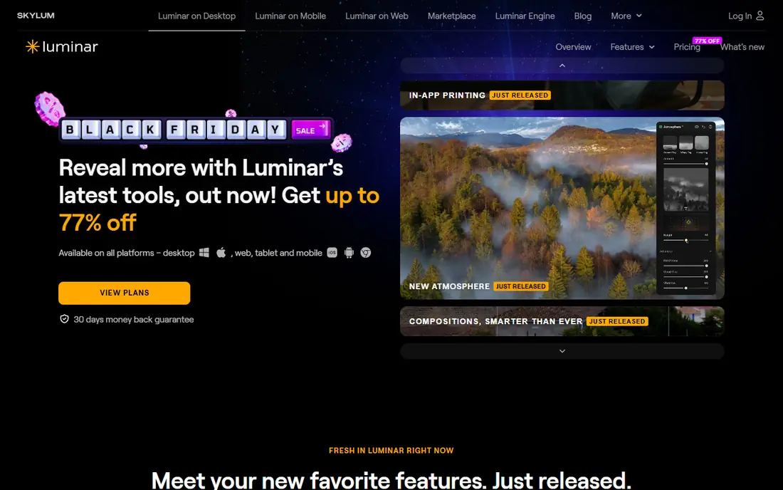 Luminar Neo website