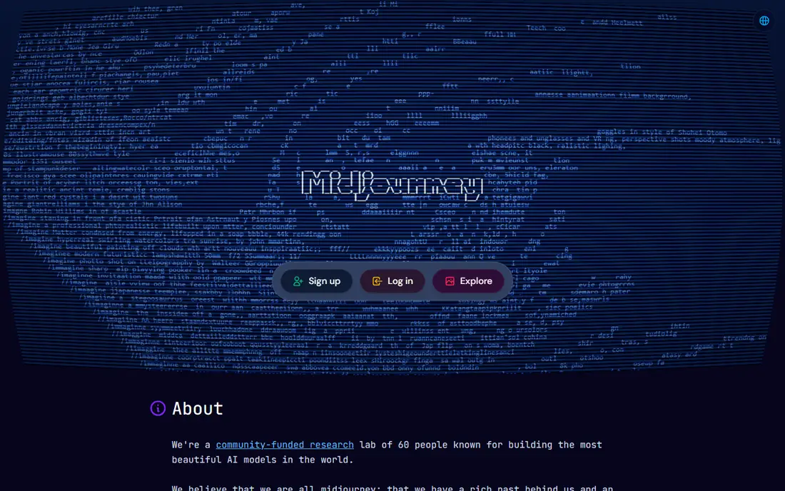Midjourney website