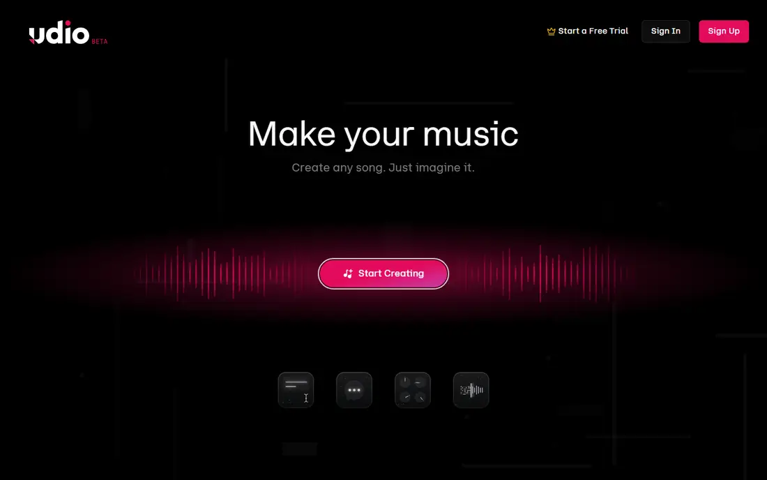 Udio website