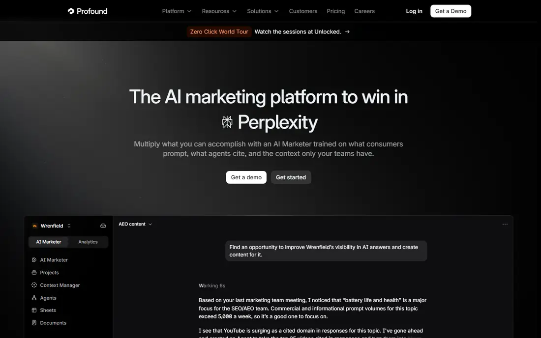 Profound website