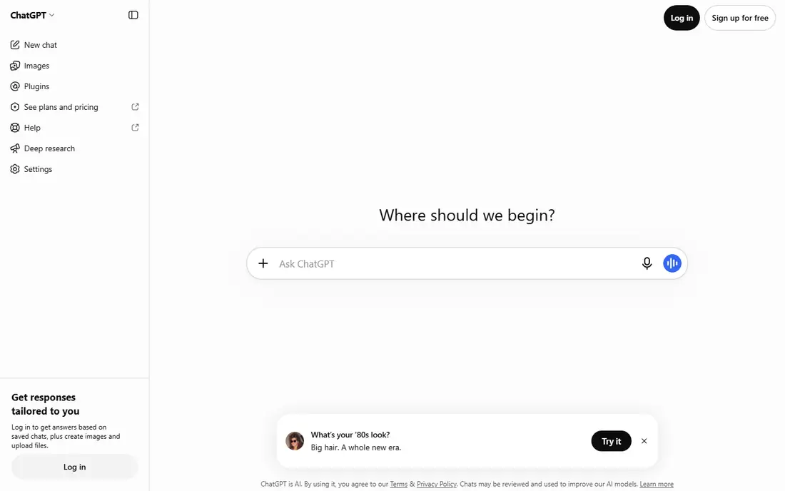 ChatGPT website