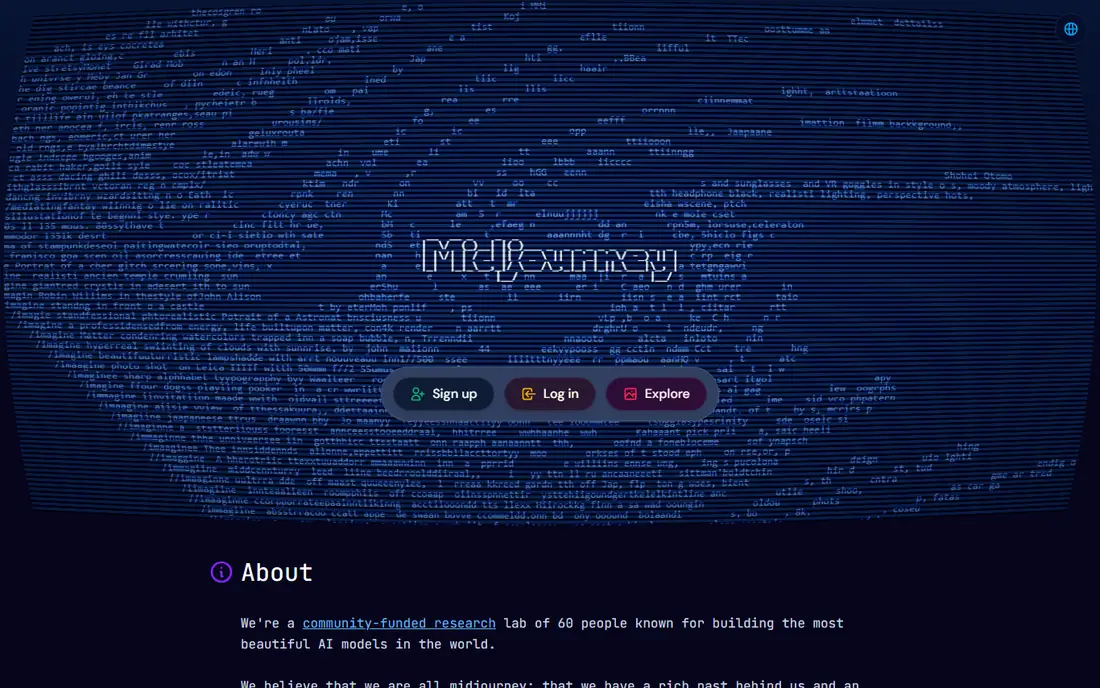 Midjourney website