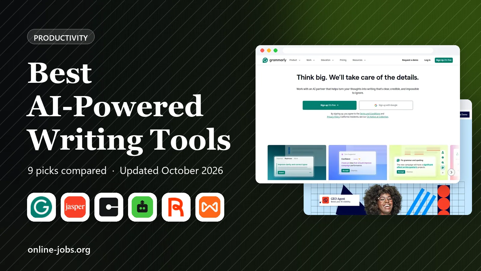 Best AI-Powered Writing Tools in 2026: 9 Compared