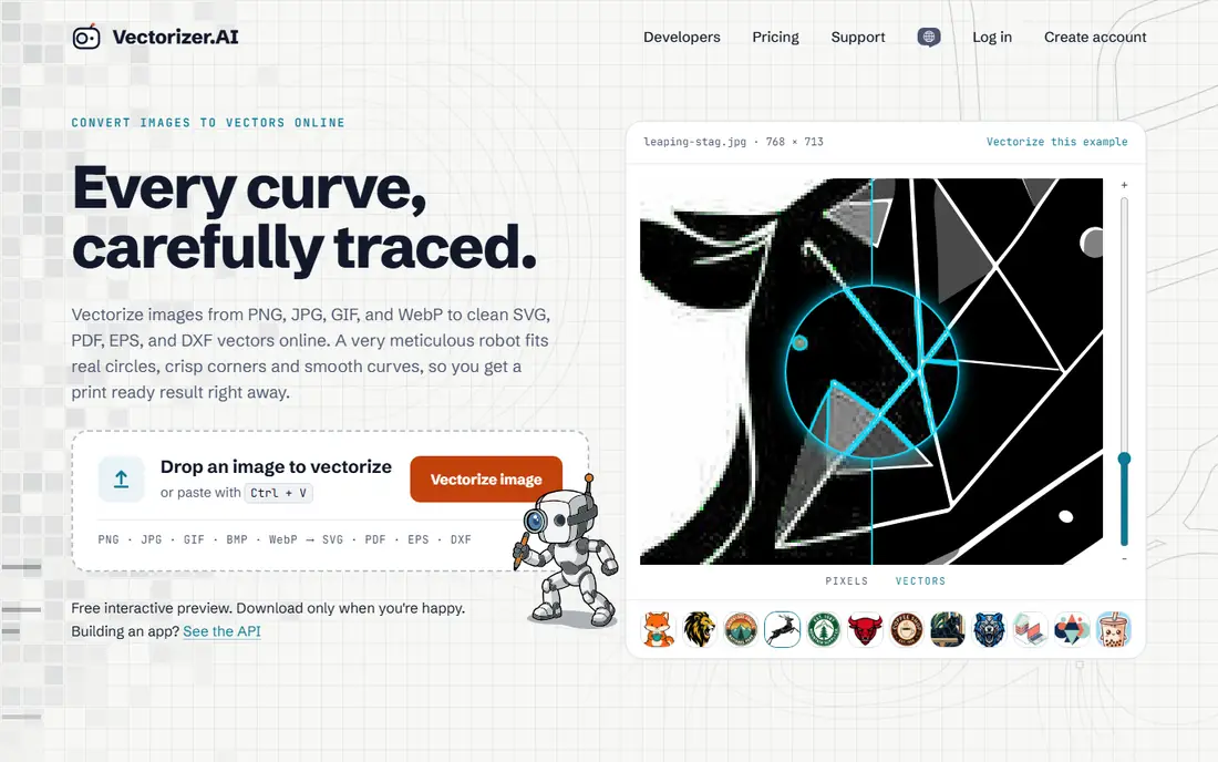 Vectorizer.ai website