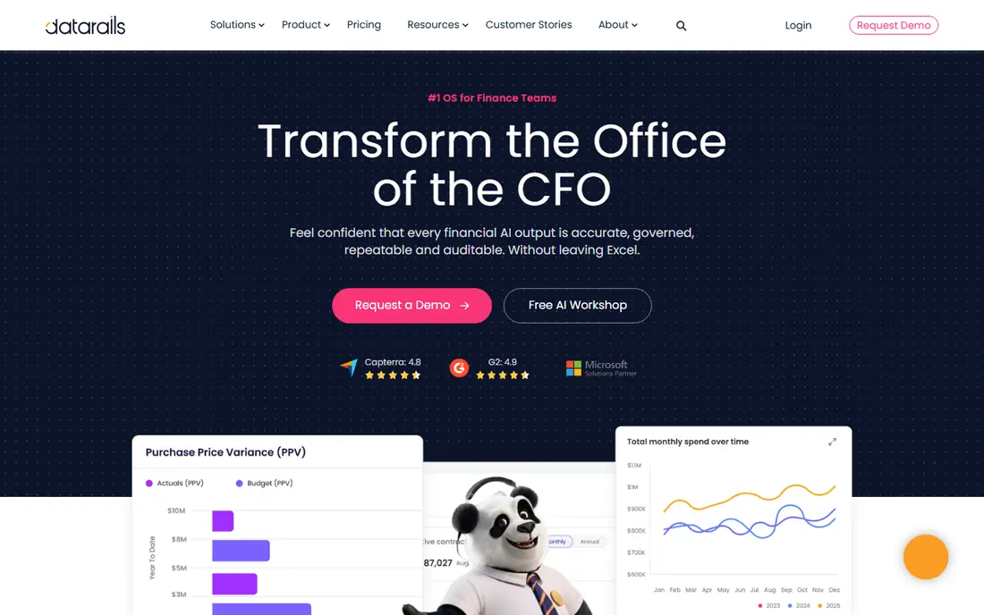 Datarails website