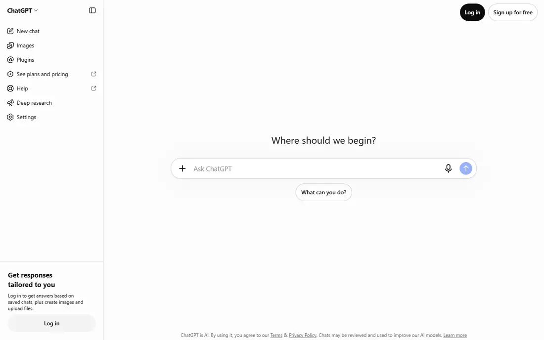 ChatGPT Images website