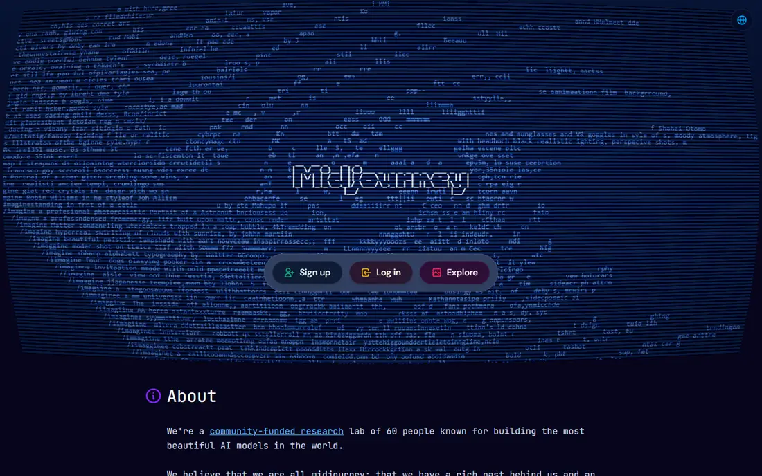 Midjourney website