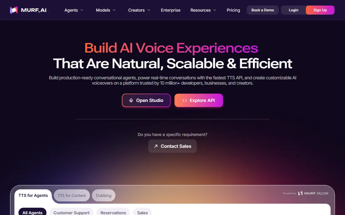 Murf AI website