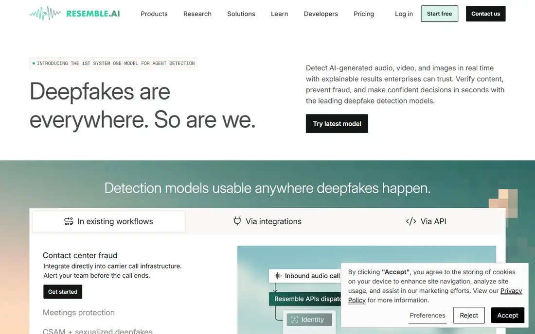 Resemble AI website