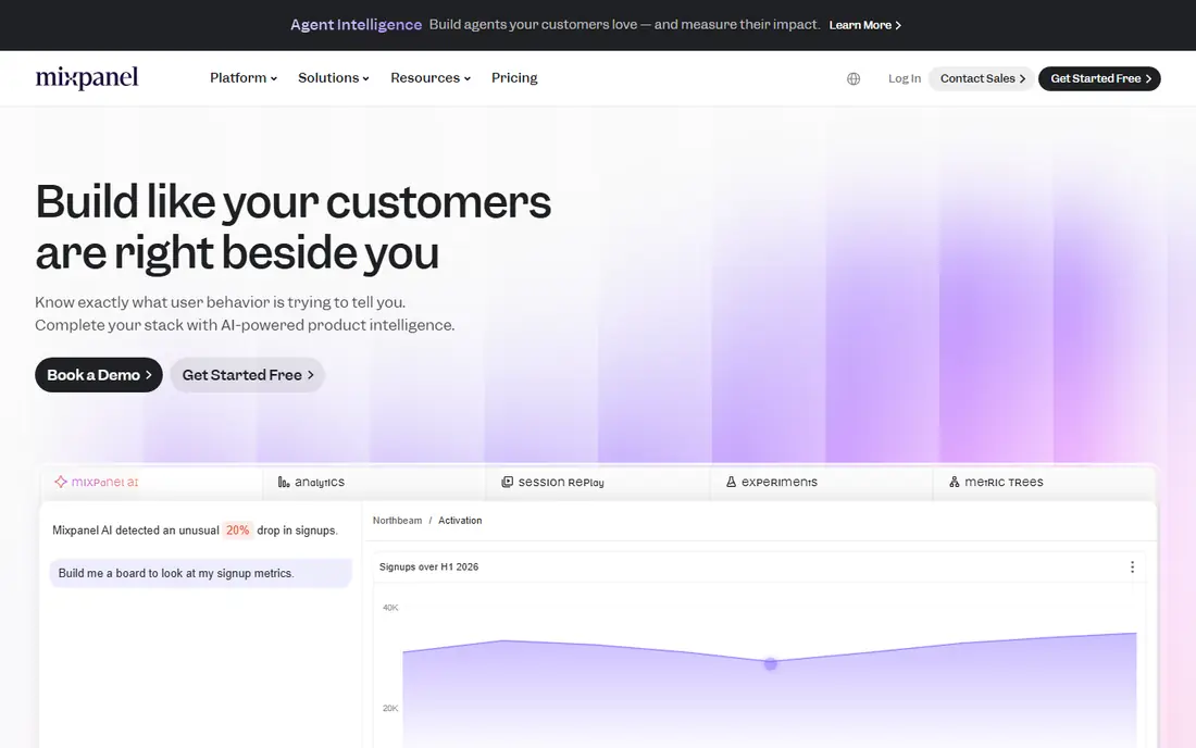 Mixpanel website