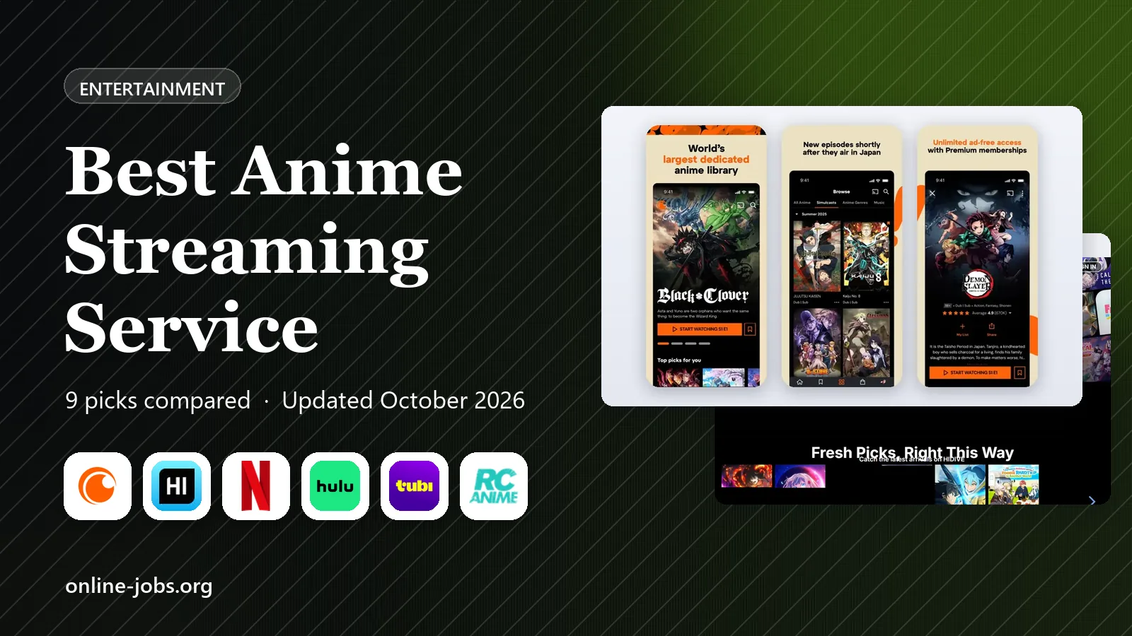 Best Anime Streaming Service in 2026: 9 Compared