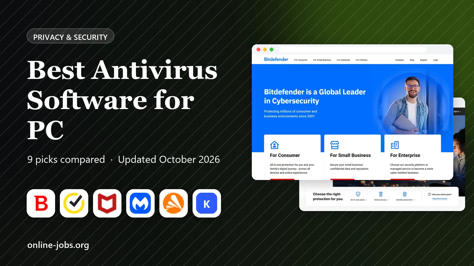 Best Antivirus Software for PC in 2026: 9 Products Compared