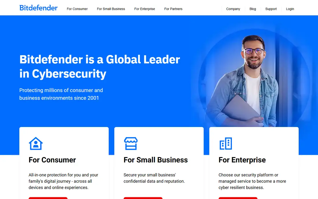 Bitdefender Total Security website