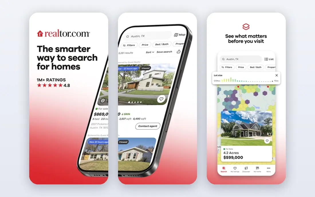 Realtor.com Rentals app screenshots