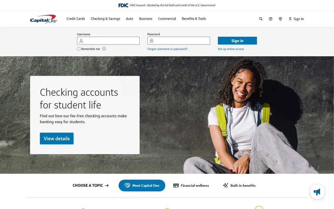 Capital One website