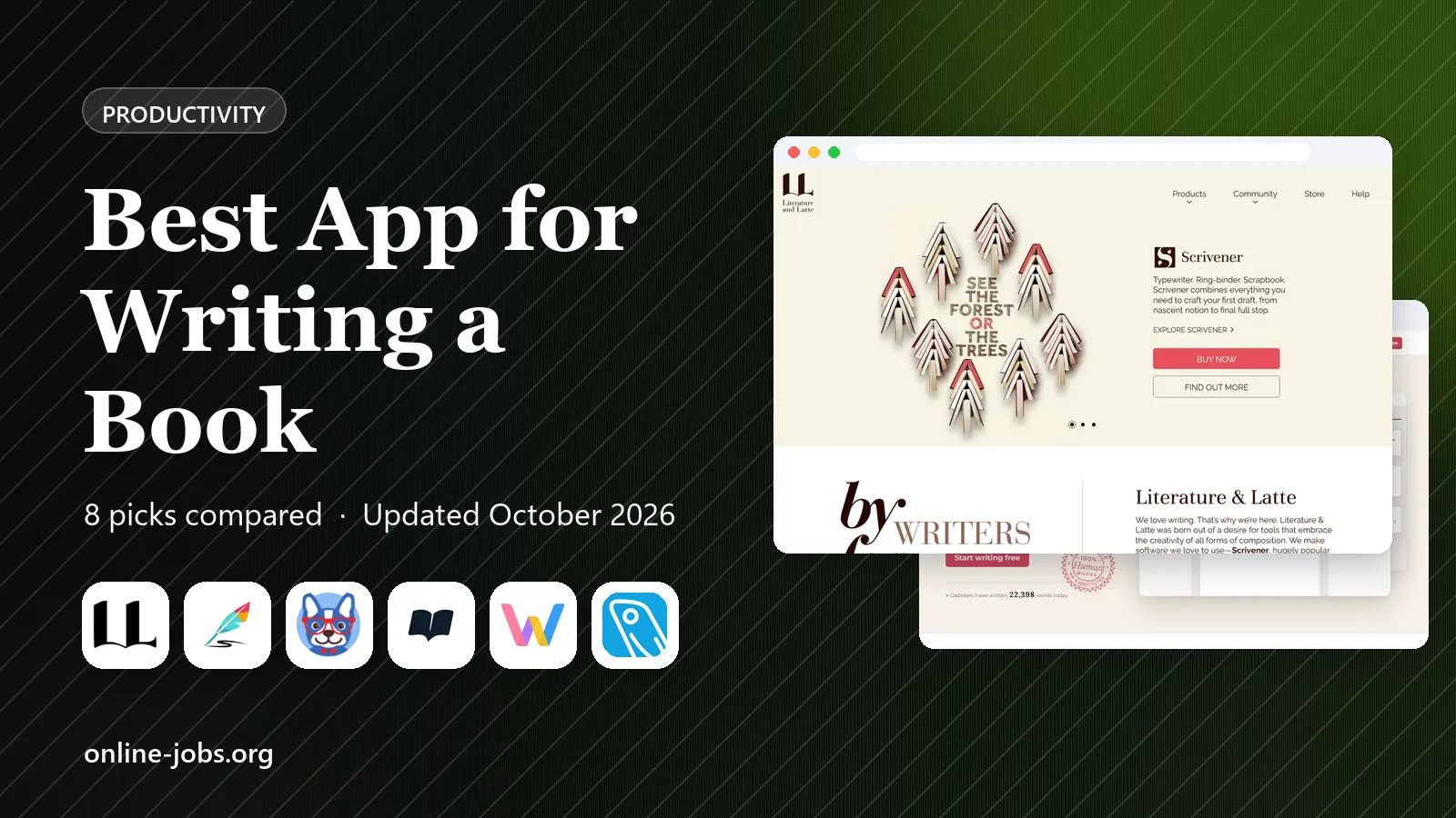 Best App for Writing a Book in 2026: 8 Apps Compared