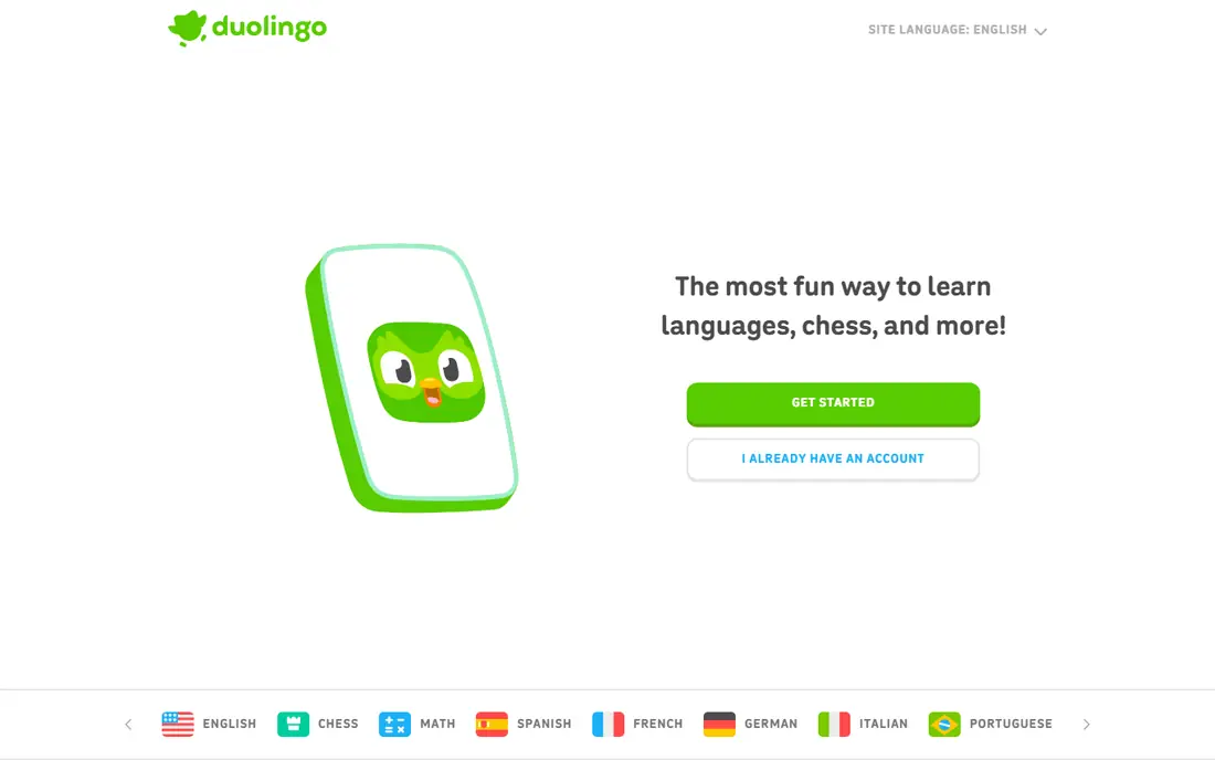 Duolingo website