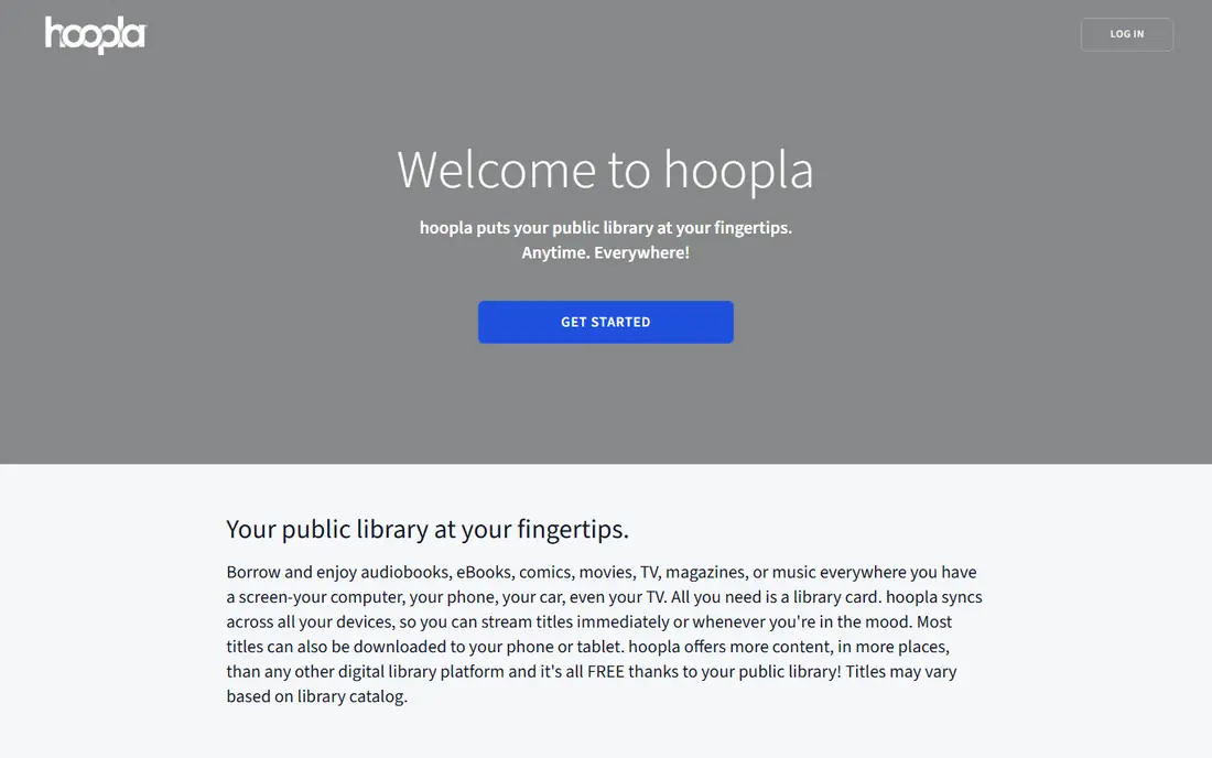 Hoopla website