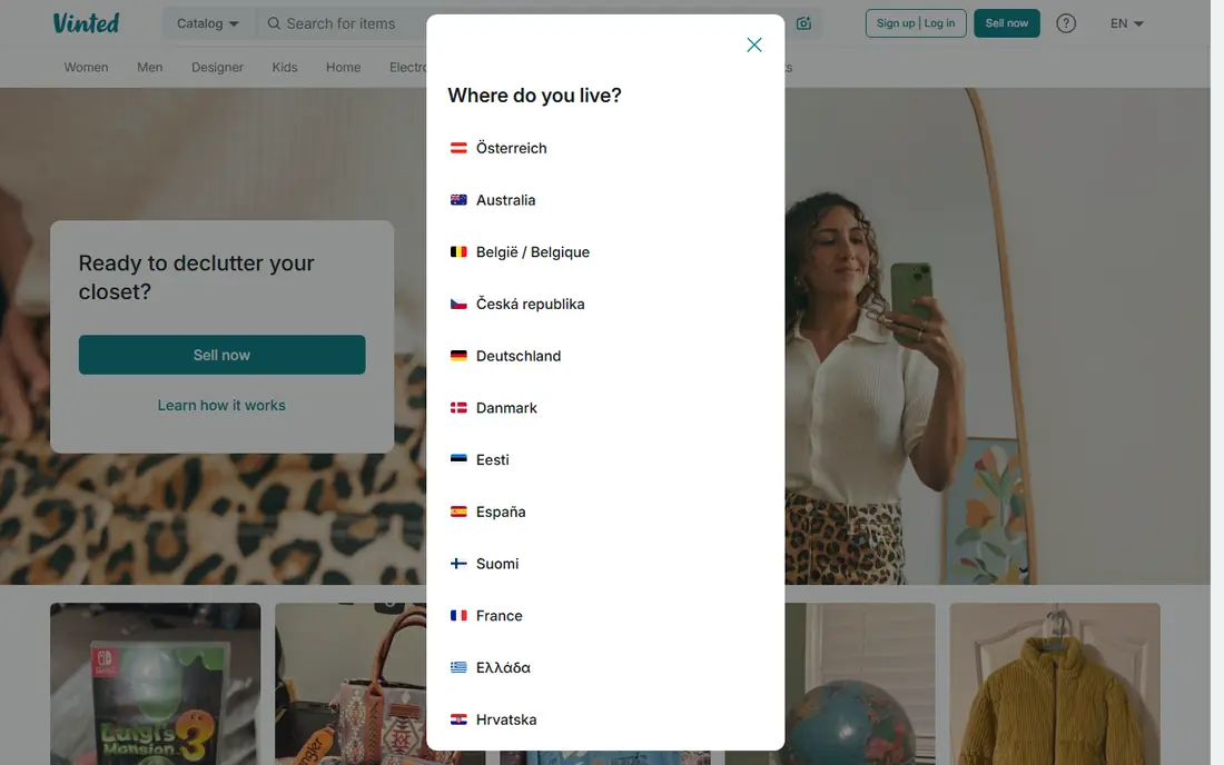 Vinted website