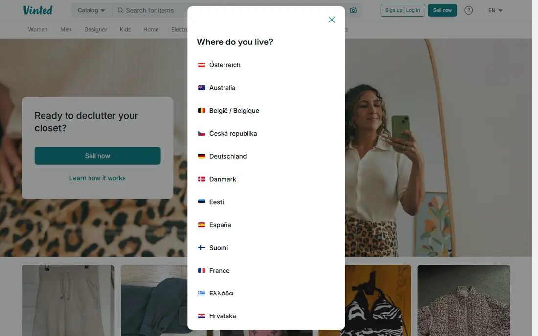 Vinted website