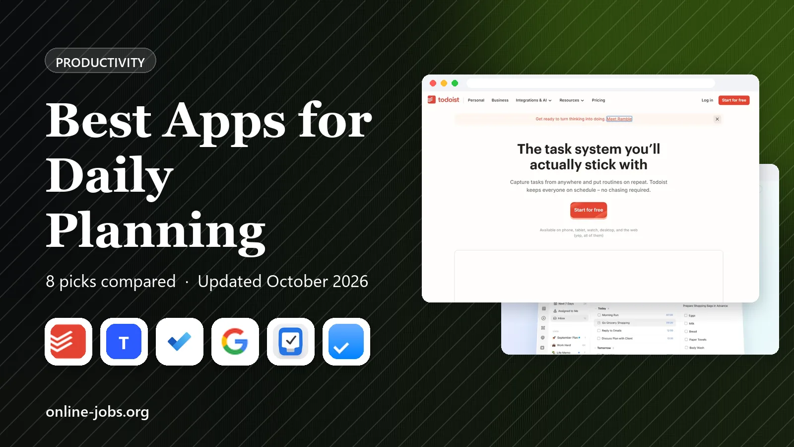 Best Apps for Daily Planning in 2026: 8 Apps Compared