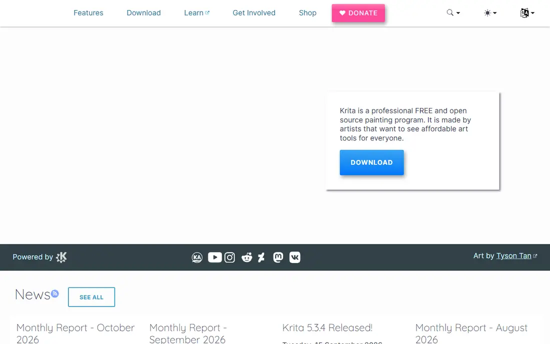 Krita website