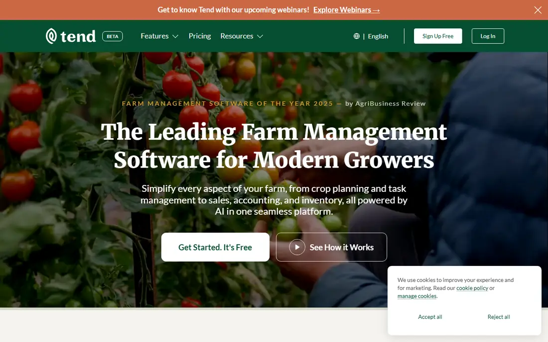 Tend website