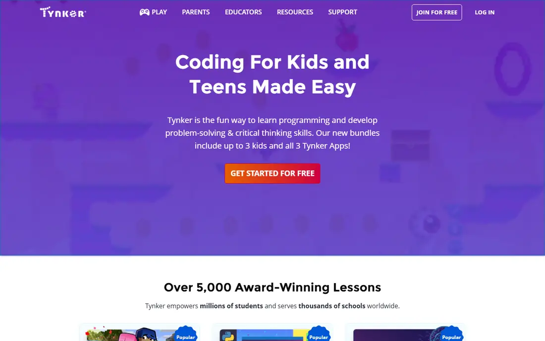 Tynker website