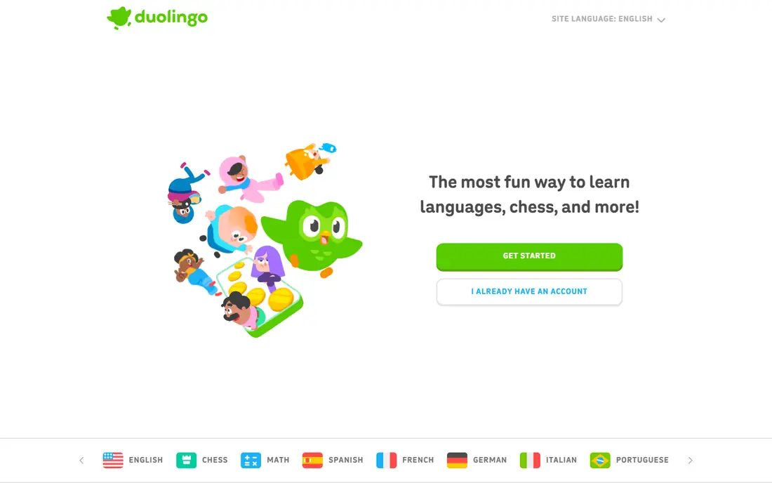 Duolingo ABC website