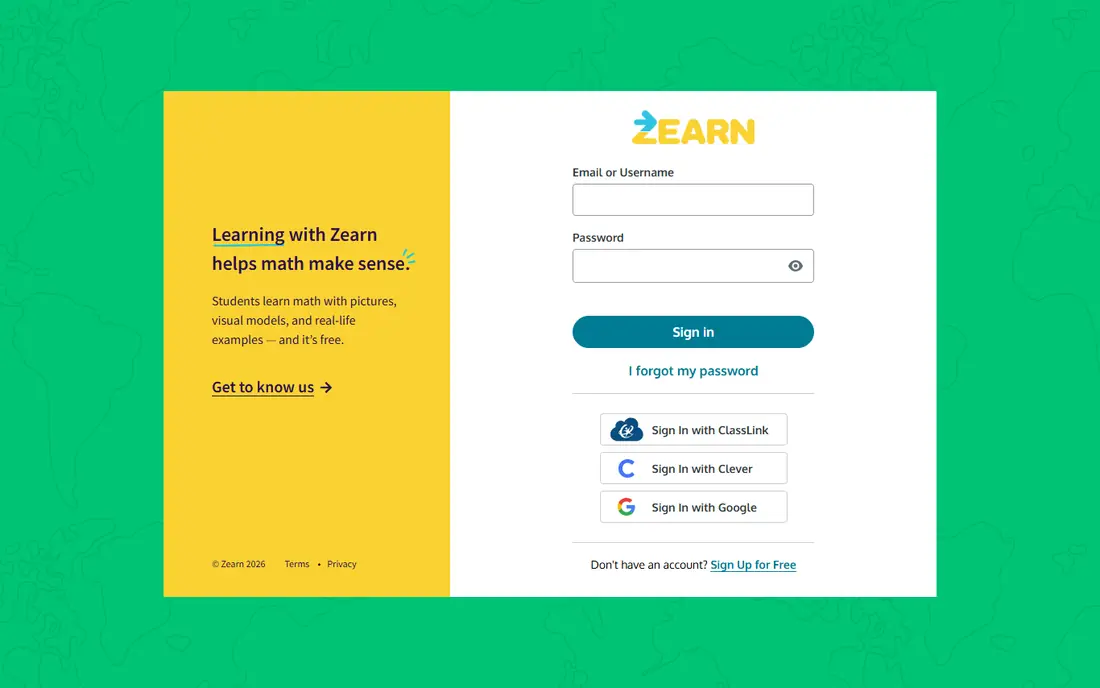 Zearn website