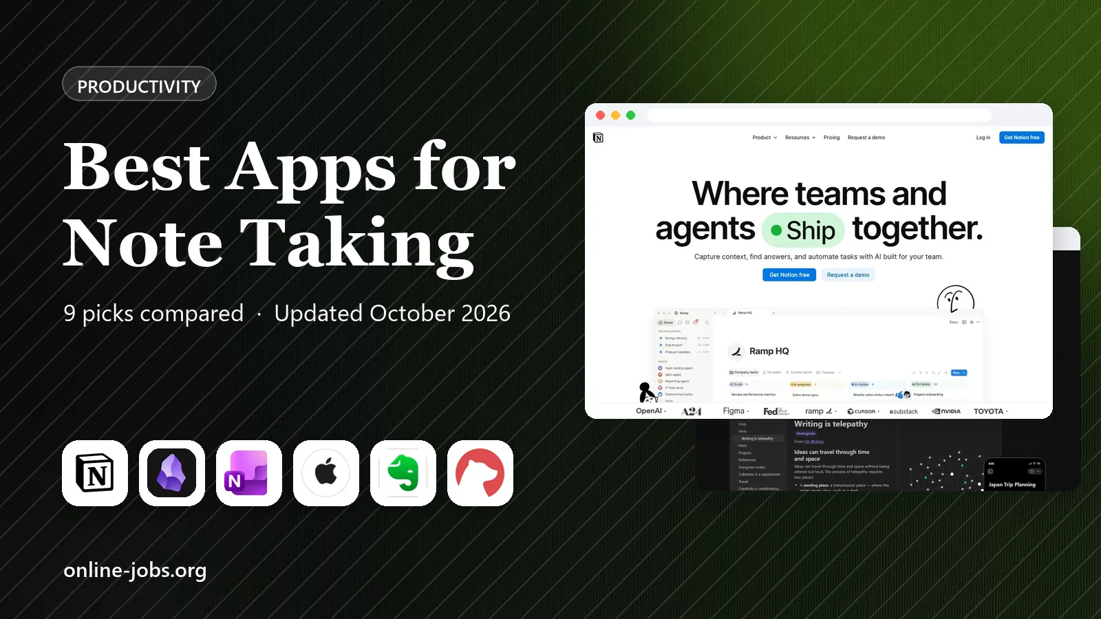 Best Apps for Note Taking in 2026: 9 Apps Compared