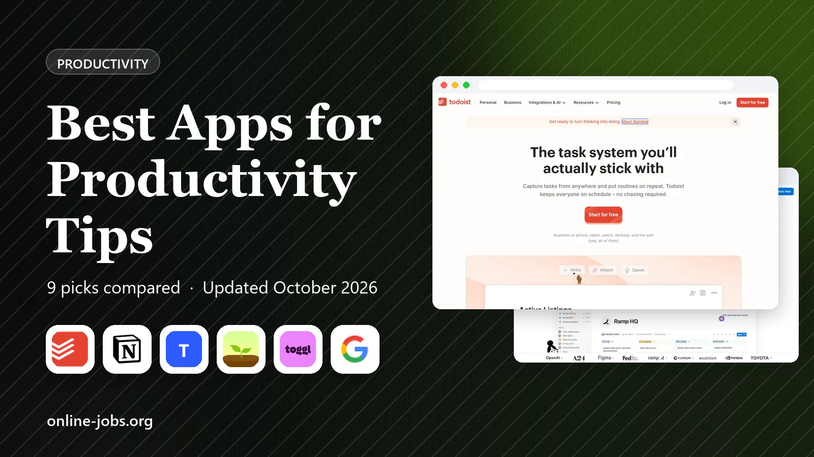 Best Apps for Productivity Tips in 2026: 9 Apps Compared