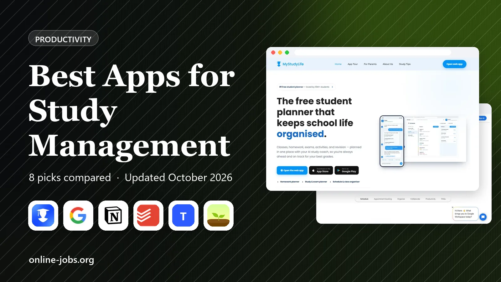 Best Apps for Study Management in 2026: 8 Apps Compared