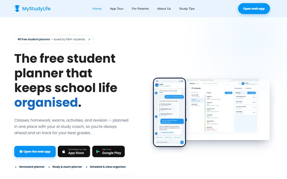 MyStudyLife website