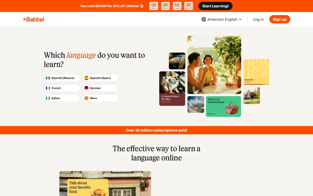 Babbel website