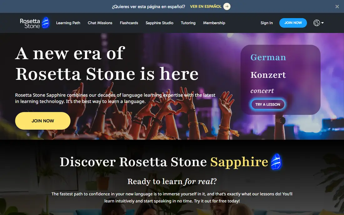 Rosetta Stone website