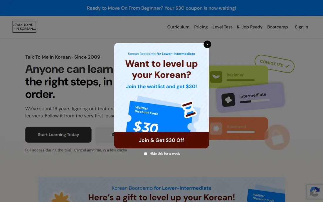 Talk To Me In Korean website